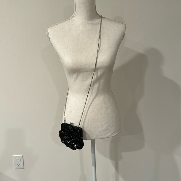 Brighton Rosalie Black small clutch coin purse with long chain. - Picture 2 of 6